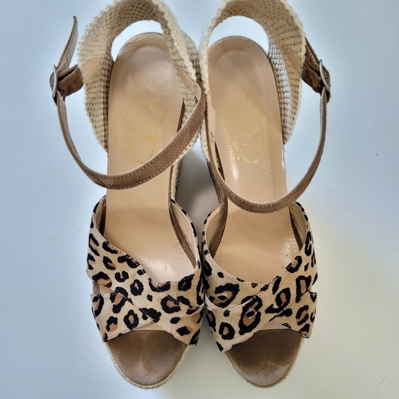 Ettore Masotti Stefy Animal Print Platform Wedge Espadrille - Picture 8 of 13